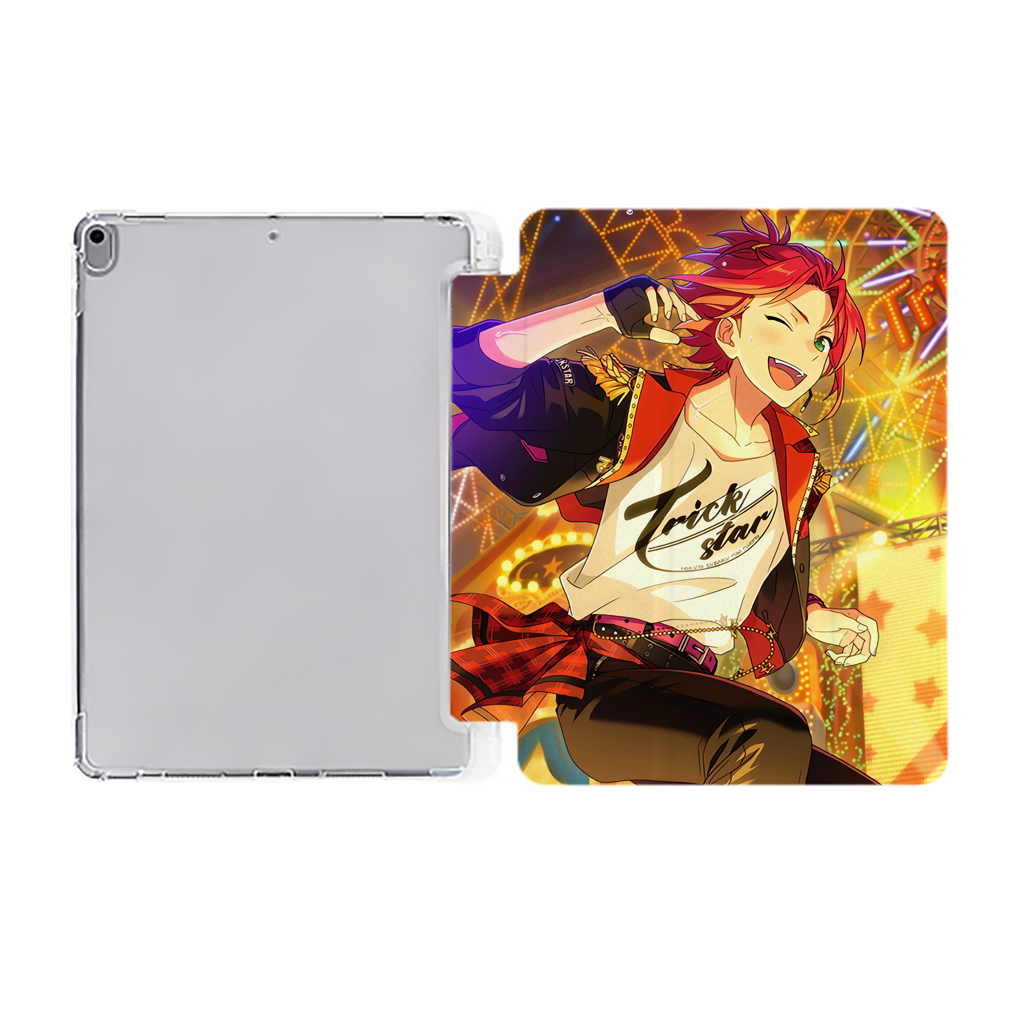 （画像用） あんさんぶるスターズ! Ensemble Stars IPad ケース ペン収納付き 三つ折りスタンド PUレザー×シリコン 対応機種9.5/10.5/10.9インチ
